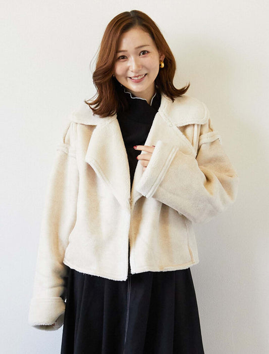 フェイクムートンライダースジャケット