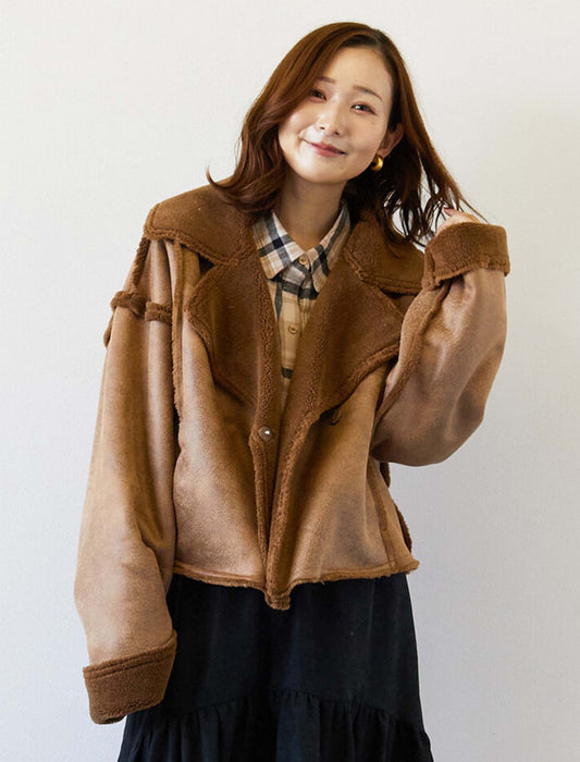 フェイクムートンライダースジャケット