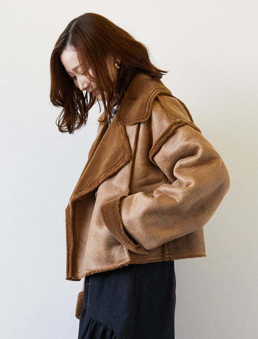 フェイクムートンライダースジャケット