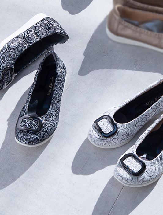 【メーカー直送(送料込)】＜Miss Kyouko＞４EバックルバレエシューズPT