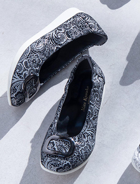 【メーカー直送(送料込)】＜Miss Kyouko＞４EバックルバレエシューズPT