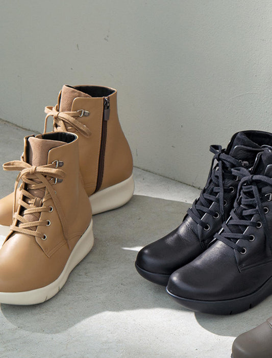 【メーカー直送(送料込)】＜Miss Kyouko＞4E 編み上げアクティブブーツ