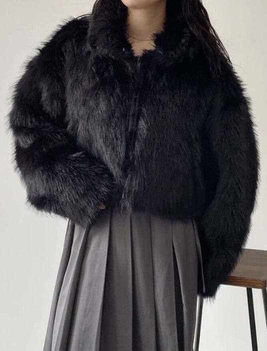 MICHAEL KORS ファージャケット　fur jacket 短丈 MICHAEL KORS ファー切り替えショート丈ウールジャケット｜Yahoo