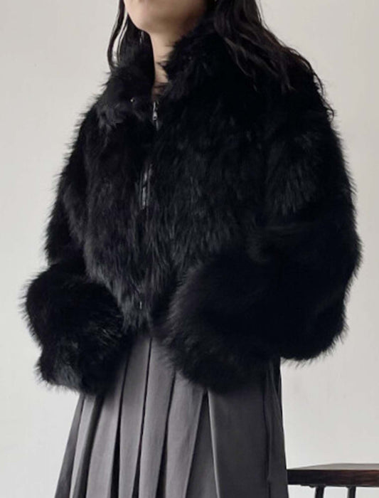 ファージャケット　短丈 フェイクファーショート丈ジャケット | Northmall（ノースモール