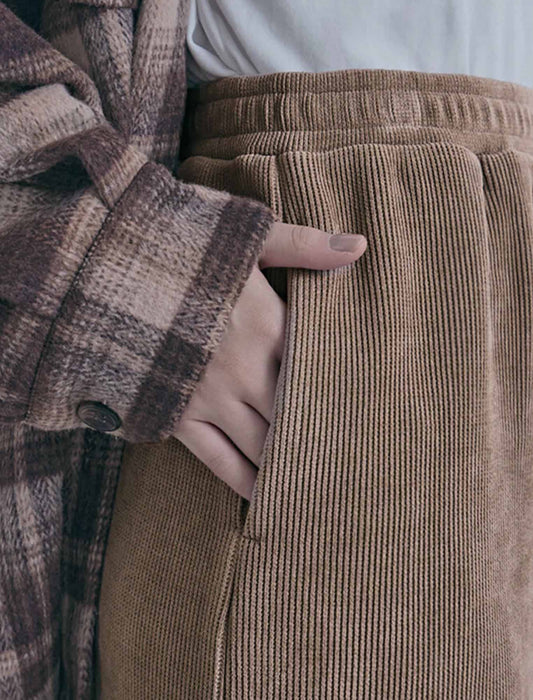 あったかフリース裏地コーディロイスカート