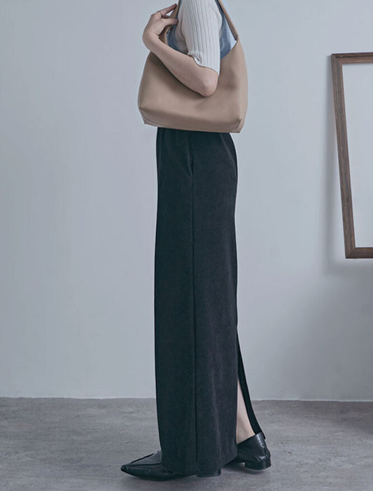 あったかフリース裏地コーディロイスカート