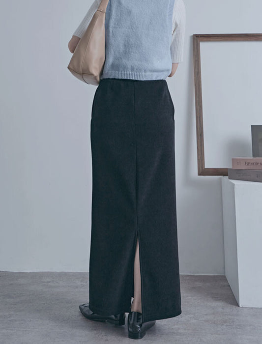 あったかフリース裏地コーディロイスカート