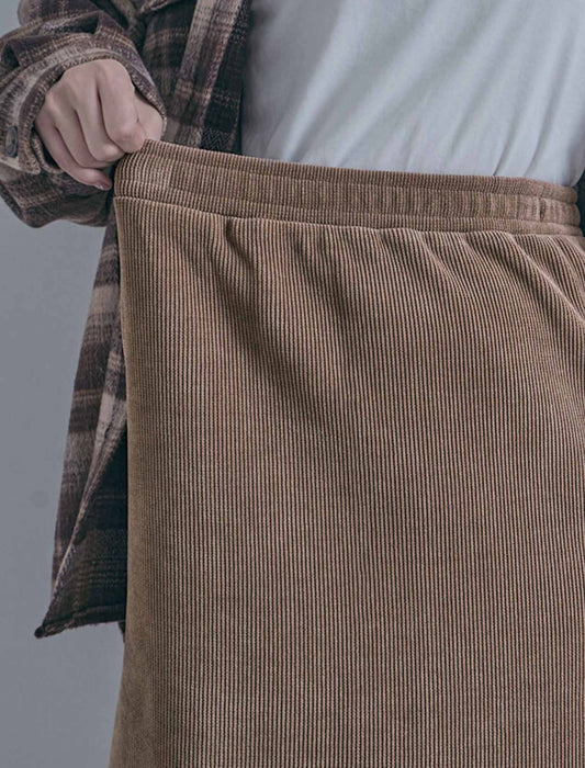 あったかフリース裏地コーディロイスカート
