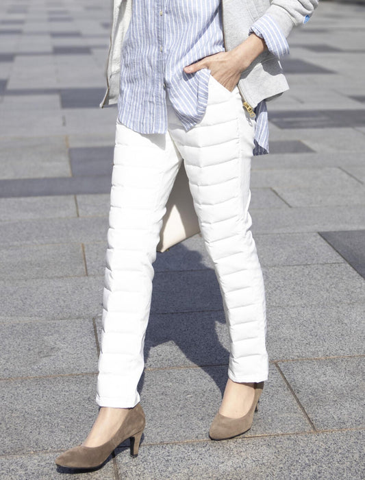 【近日入荷】のびのびあったかダウンパンツ　※ホワイト/ブラックは1月下旬入荷