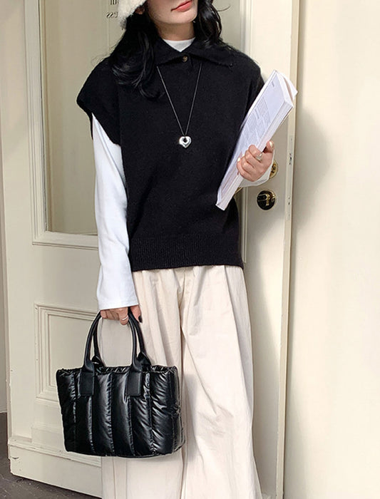 【近日入荷】軽量キルティング2WAYトートバッグ　※ブラック/シルバーは２月上旬入荷