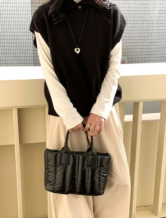 【近日入荷】軽量キルティング2WAYトートバッグ　※ブラック/シルバーは２月上旬入荷