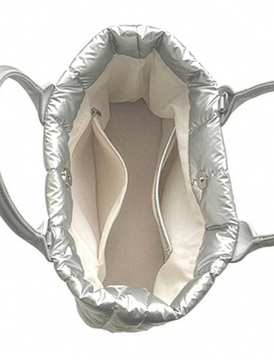 【近日入荷】軽量キルティング2WAYトートバッグ　※ブラック/シルバーは２月上旬入荷