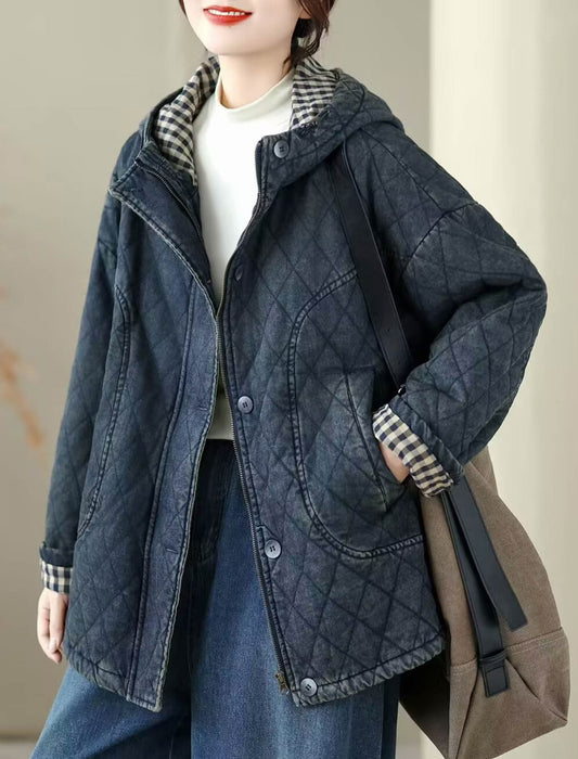 ナチュラルキルティング ロングコート風ジャケット