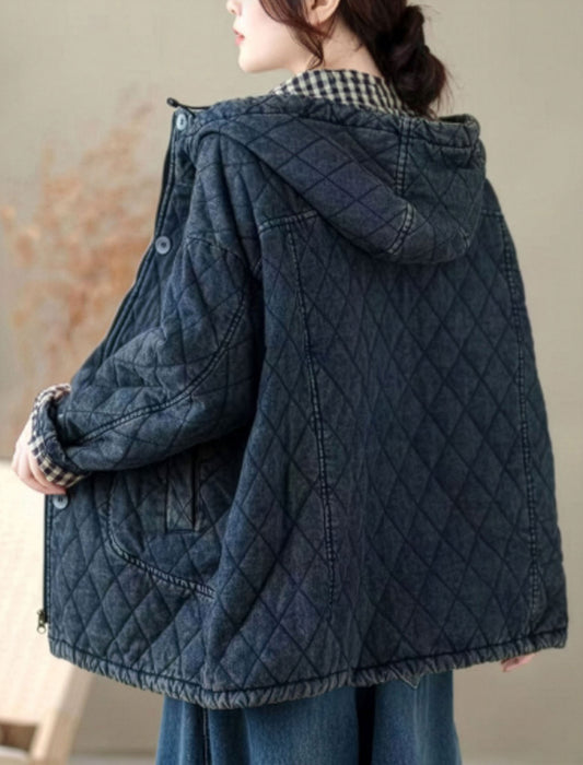 ナチュラルキルティング ロングコート風ジャケット