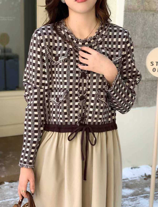 切替デザイン ドッキングワンピース