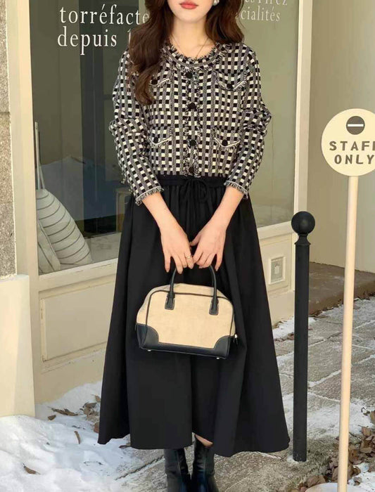 切替デザイン ドッキングワンピース