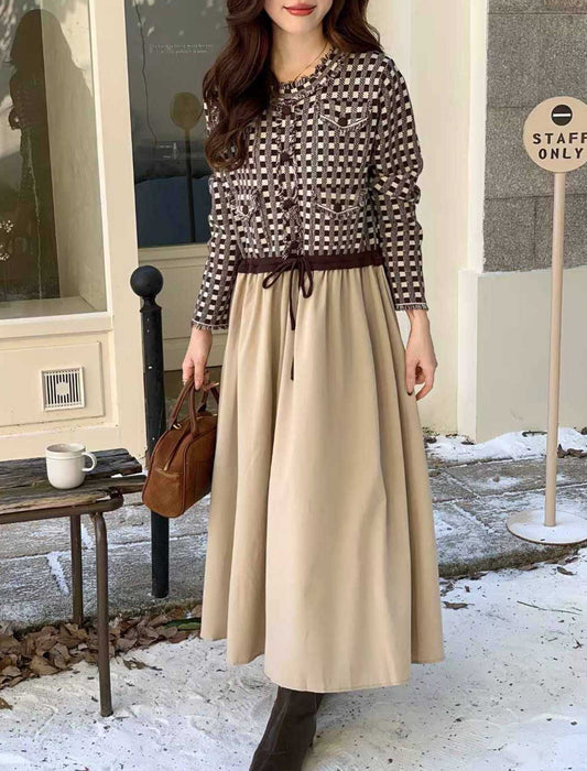 切替デザイン ドッキングワンピース