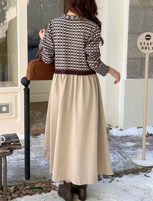 切替デザイン ドッキングワンピース