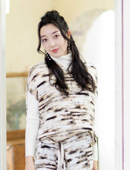 ＜SPECCHIO＞シャトルプリーツ　サークルチュニック