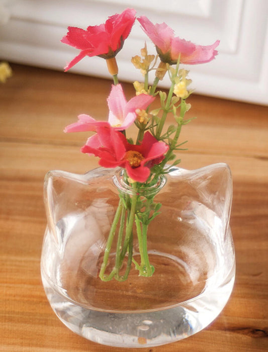 キャットガラスミニフラワーベース