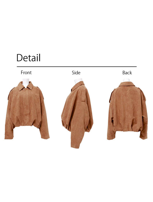 ステンカラースエードブルゾン