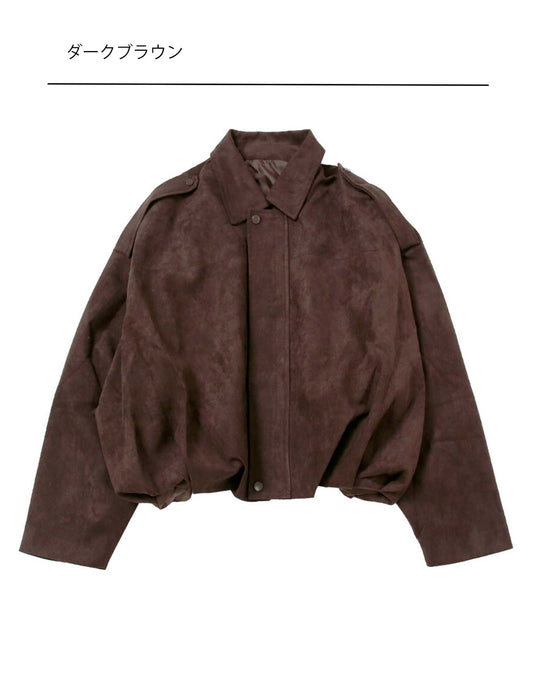 ステンカラースエードブルゾン