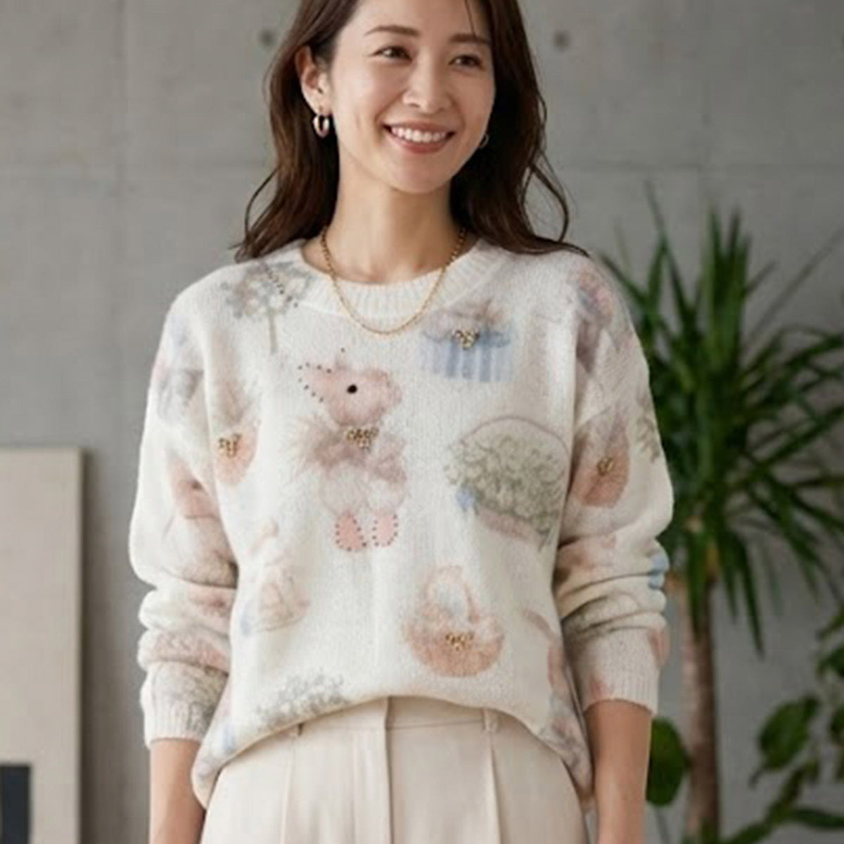 うさぎモチーフ ニットプルオーバー | Northmall（ノースモール