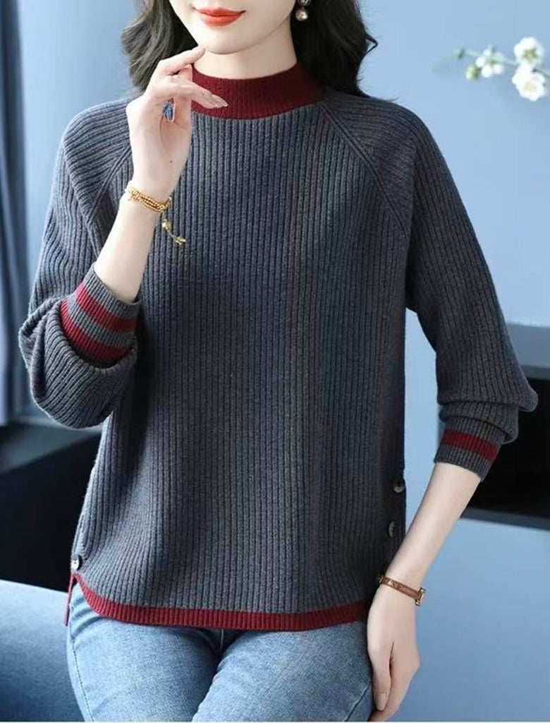 バイカラー配色リブニット | Northmall（ノースモール）暮らしを素敵に