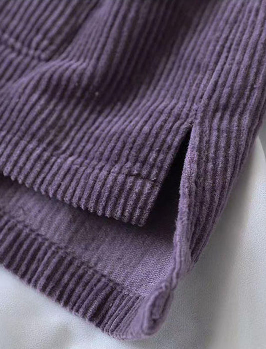 【近日入荷】ノーカラーカラーコーデュロイショートジャケット※2月上旬入荷予定