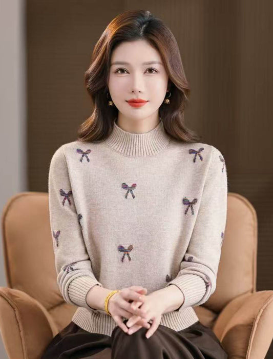 ジャガード編みニット