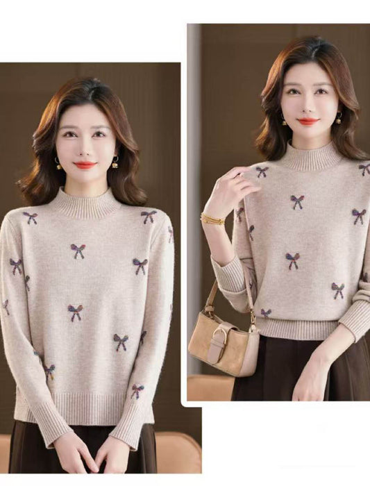 ジャガード編みニット