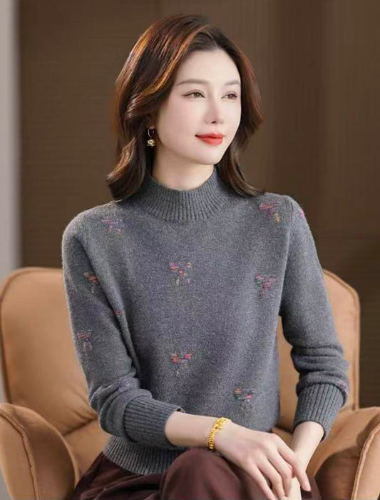 ジャガード編みニット