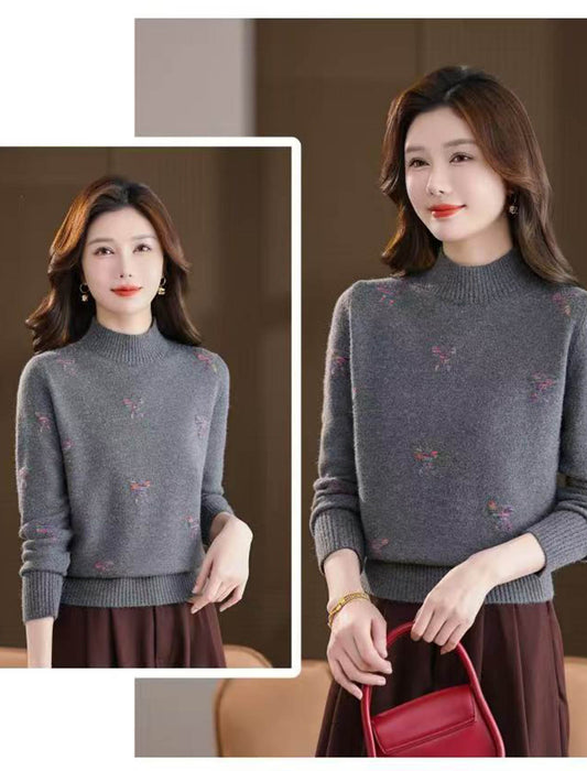 ジャガード編みニット