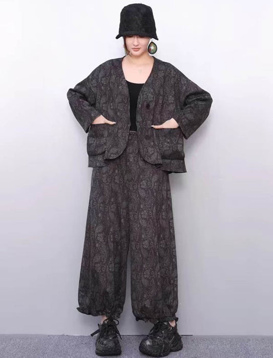 ペイズリー柄リラクシーセットアップ