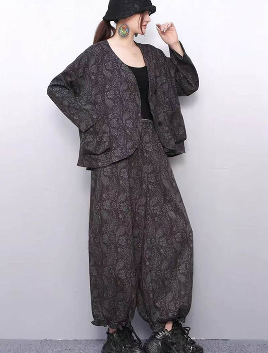 ペイズリー柄リラクシーセットアップ