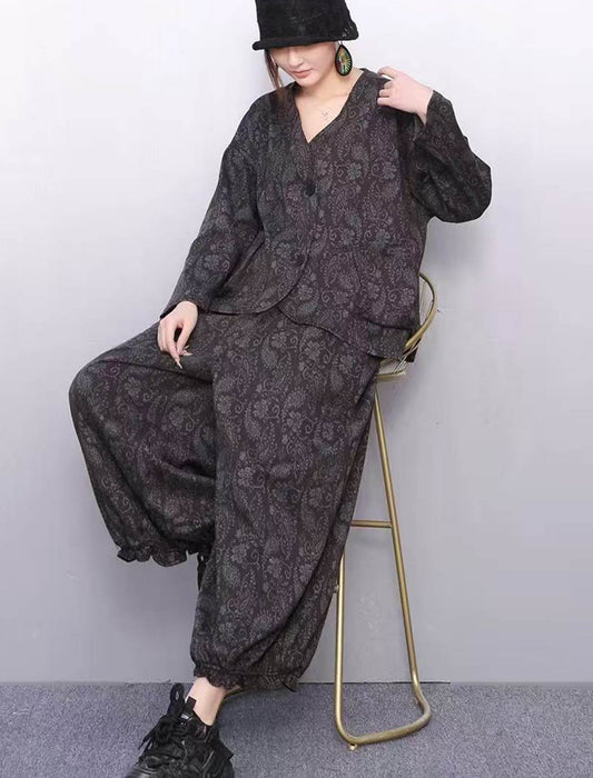 ペイズリー柄リラクシーセットアップ