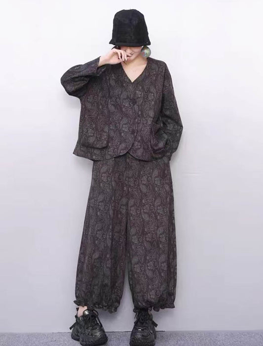 ペイズリー柄リラクシーセットアップ