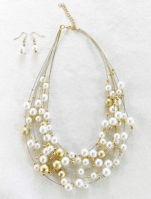 多連パールネックレス