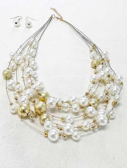 多連パールネックレス