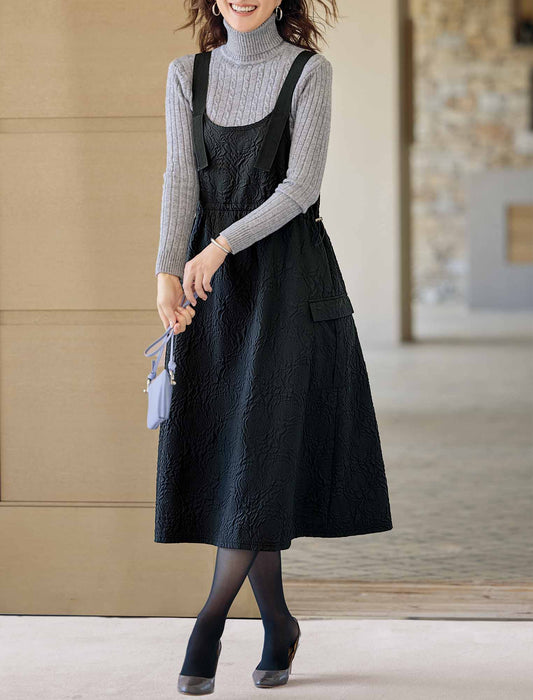 【受注】ふくれジャカードジャンパースカート