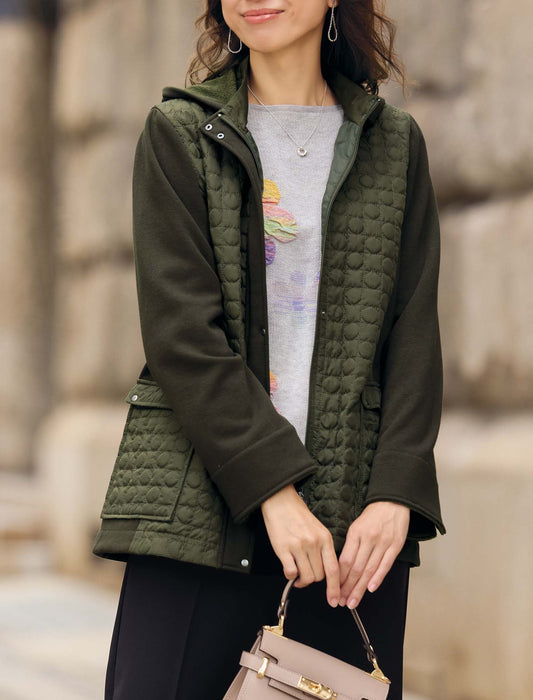 【受注】キルト切替え裏ボアカットソーコート