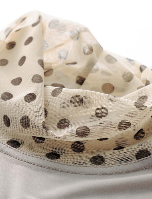 【受注】水玉メッシュ切替プルオーバー2色組