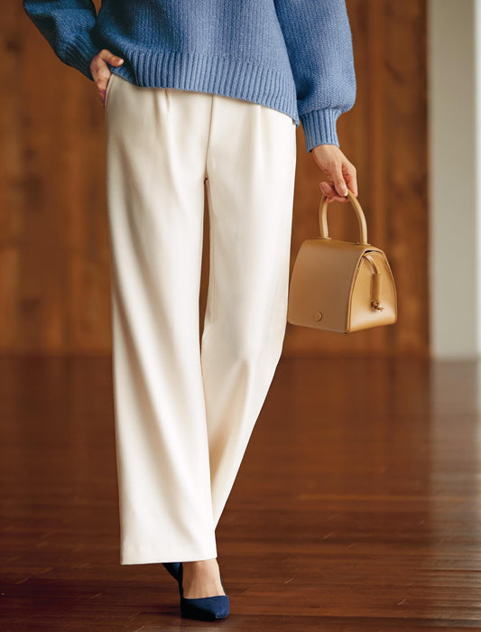 【受注】お家で洗える美脚セミワイドパンツ