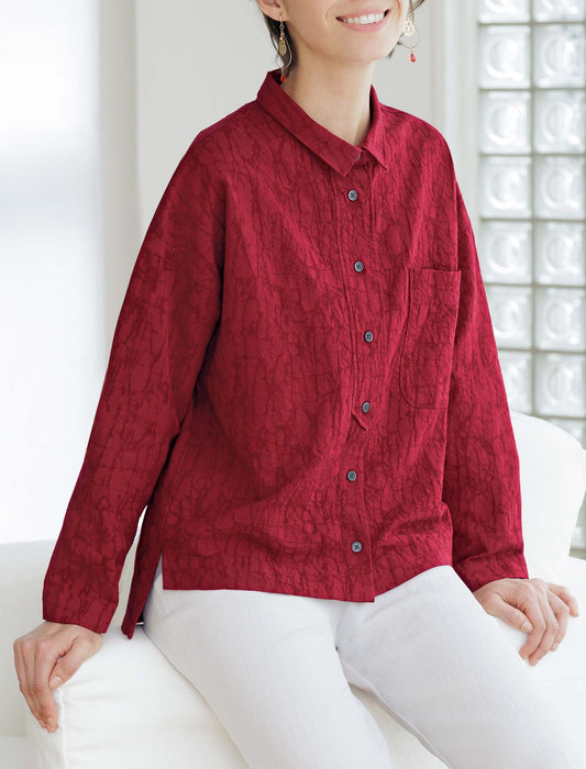 【受注】変わり織ゆったりシャツ