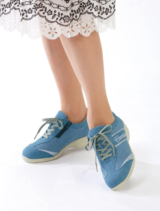 【受注】ラメ入りデニムウィーキングシューズ