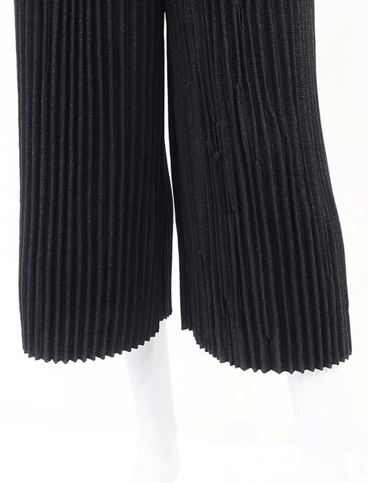 ＜SPECCHIO＞シャトルフェイドアウトプリーツ クロップドワイドパンツ
