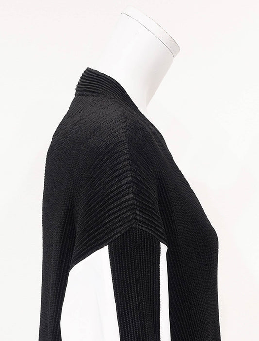 ＜SPECCHIO＞異素材切替デザイン Vネックシャツカーディ