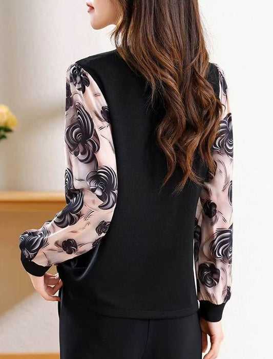 【近日入荷】ボウタイエレガントブラウス　※Mサイズ/XLサイズは3月中旬入荷予定