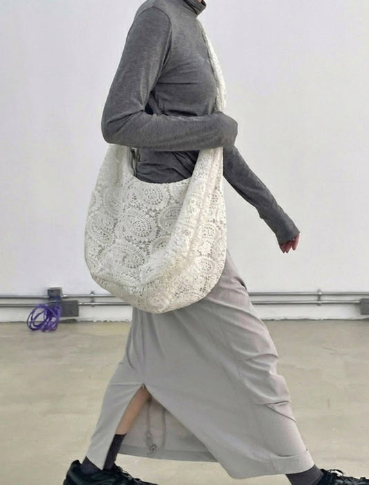 フラワーレース・ビッグホーボーバッグ