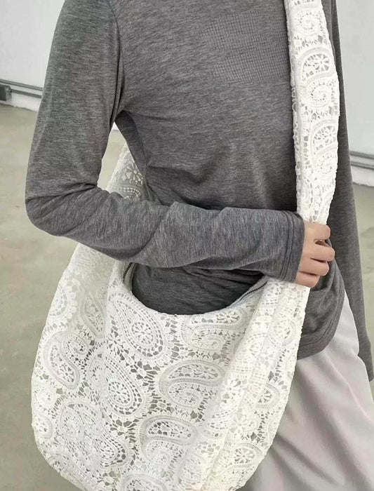 フラワーレース・ビッグホーボーバッグ